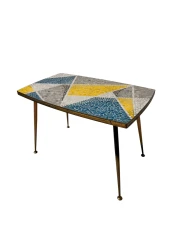 Mid-Century Modern Coffee Table with Mosaic Top by Berthold Muller, 1950s